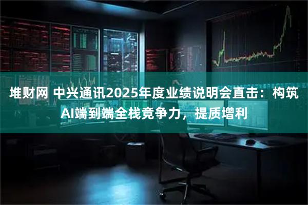 堆财网 中兴通讯2025年度业绩说明会直击：构筑AI端到端全栈竞争力，提质增利